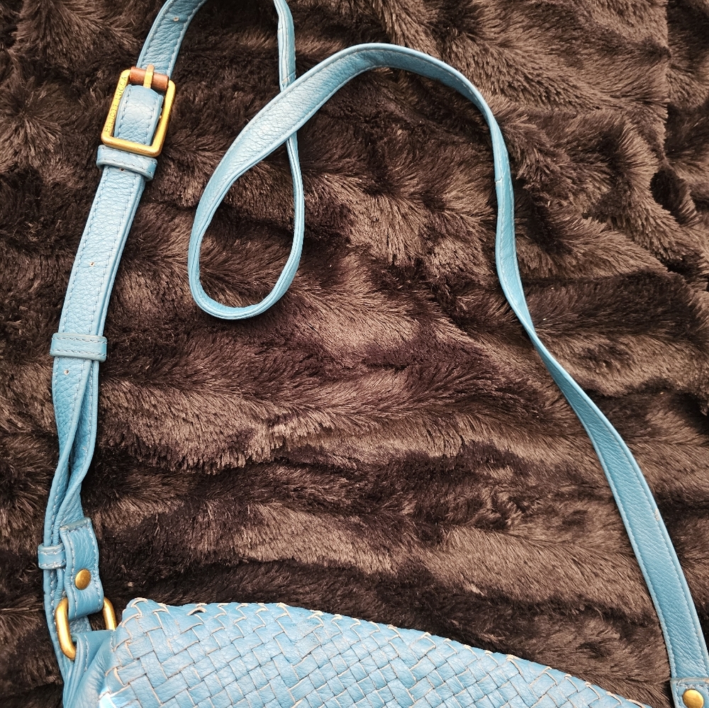 Elliott Lucca Blue Jean Leather Crossbody Bag - Picture 15 of 15